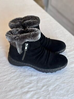 Women’s Beartraps Acelyn Water Resistant Suede Cold Weather Bootie Faux Fur